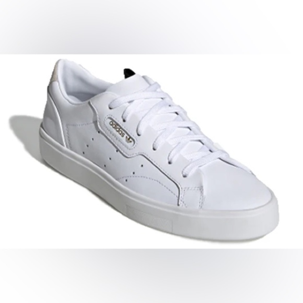 Womens Adidas Originals Super Sleek Sneakers in White and Gold
Size 8